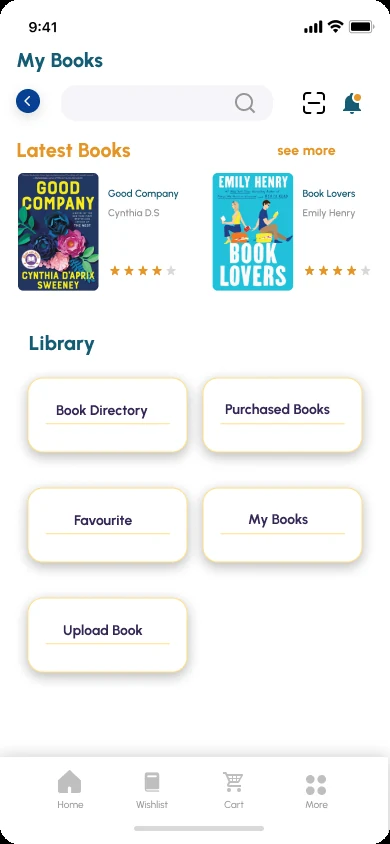 Aryu School App, books home