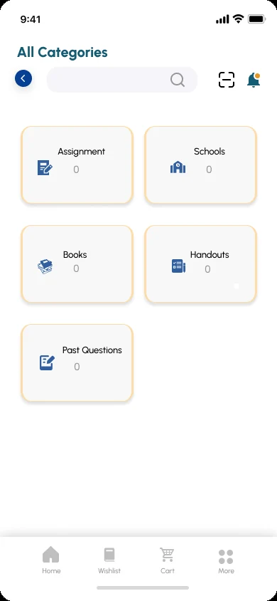 Aryu School App, all categories