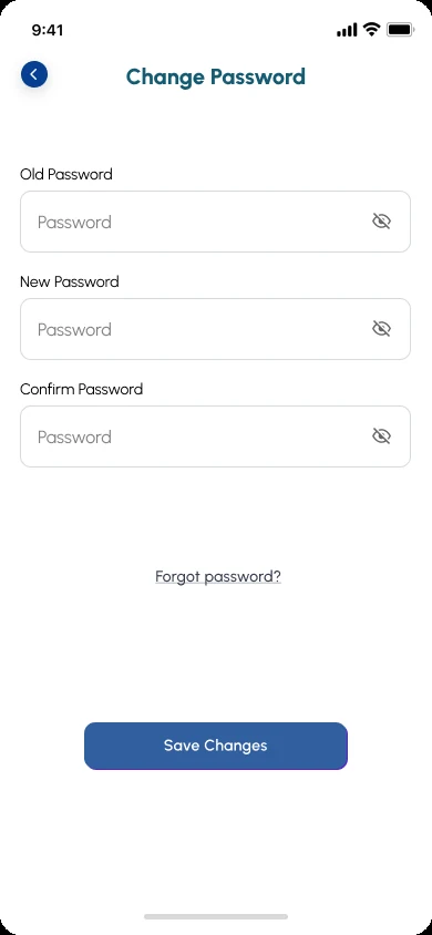 Aryu School App, change password