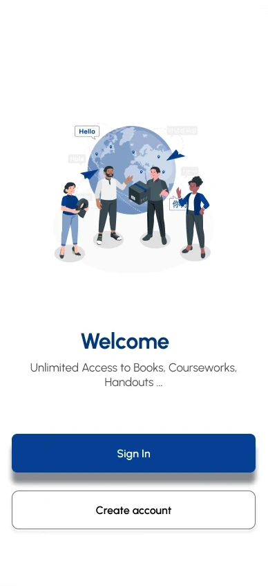 Aryu School App, intro screen
