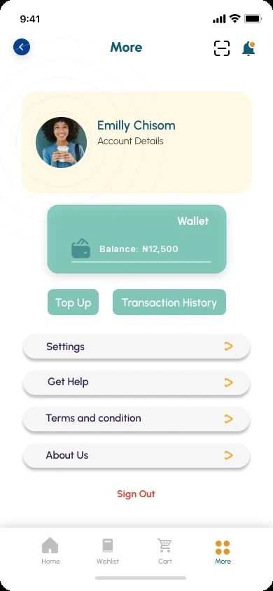 Aryu School App, more menu