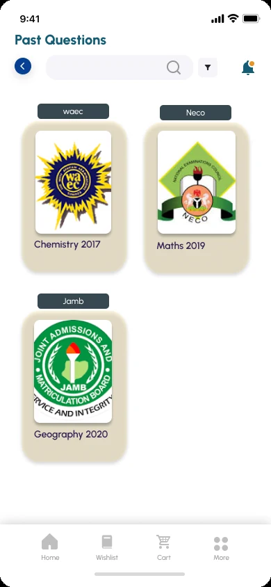 Aryu School App, past questions
