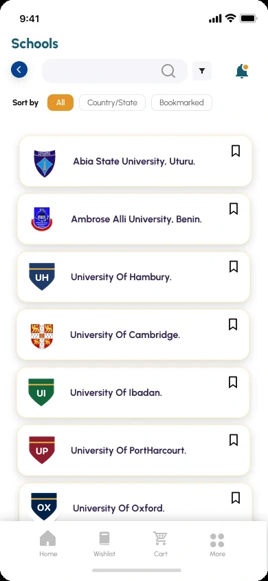 Aryu School App, schools directory