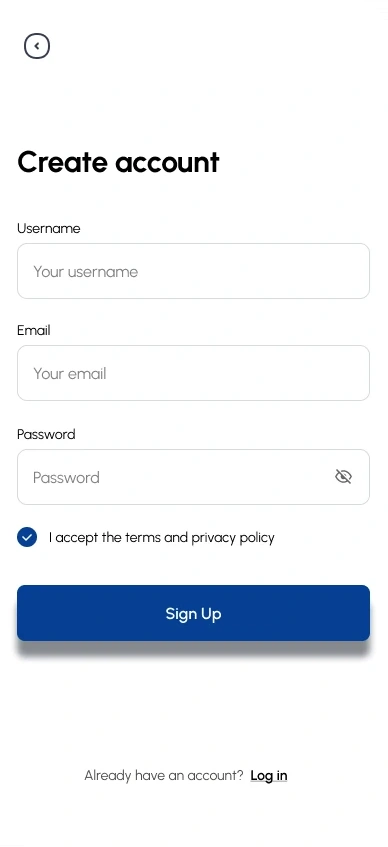 Aryu School App, create an account
