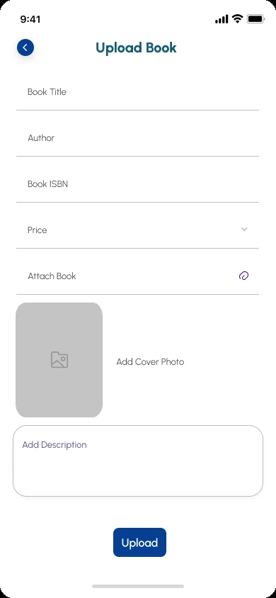 Aryu School App, upload a book
